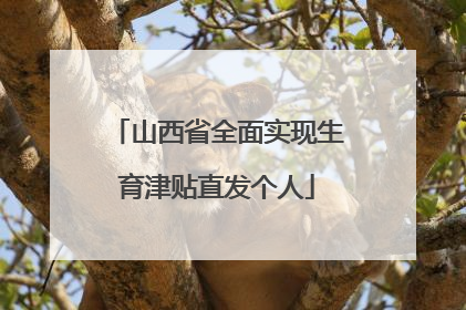 山西省全面实现生育津贴直发个人