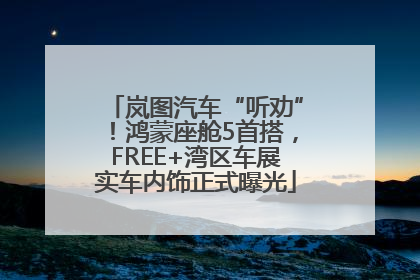 岚图汽车“听劝”！鸿蒙座舱5首搭，FREE+湾区车展实车内饰正式曝光