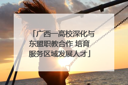广西一高校深化与东盟职教合作 培育服务区域发展人才