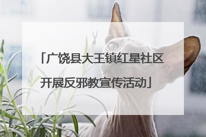 广饶县大王镇红星社区开展反邪教宣传活动