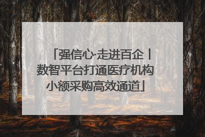 强信心·走进百企丨数智平台打通医疗机构小额采购高效通道