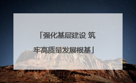 强化基层建设 筑牢高质量发展根基