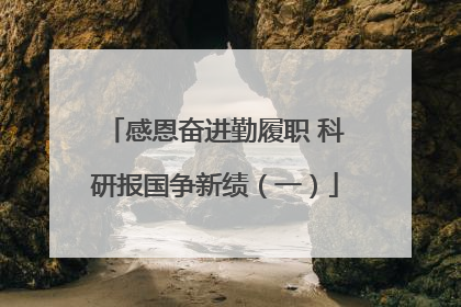 感恩奋进勤履职 科研报国争新绩（一）