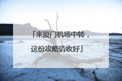 来厦门机场中转，这份攻略请收好