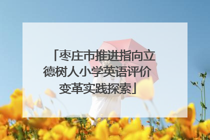 枣庄市推进指向立德树人小学英语评价变革实践探索