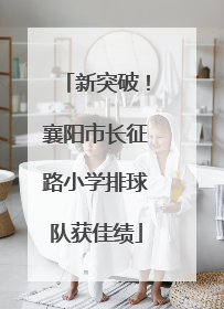 新突破！襄阳市长征路小学排球队获佳绩