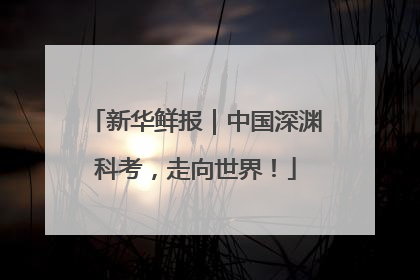 新华鲜报｜中国深渊科考，走向世界！