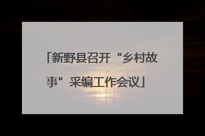新野县召开“乡村故事”采编工作会议
