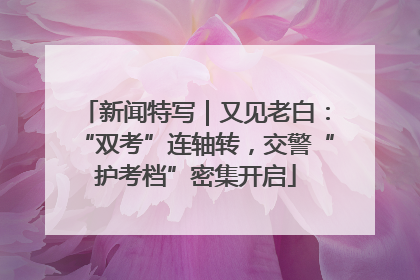新闻特写｜又见老白：“双考”连轴转，交警“护考档”密集开启