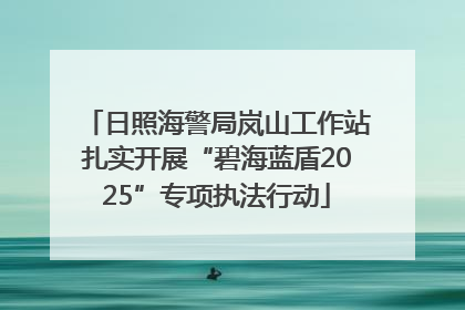 日照海警局岚山工作站扎实开展“碧海蓝盾2025”专项执法行动