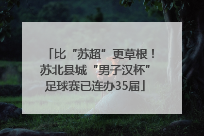 比“苏超”更草根！苏北县城“男子汉杯”足球赛已连办35届