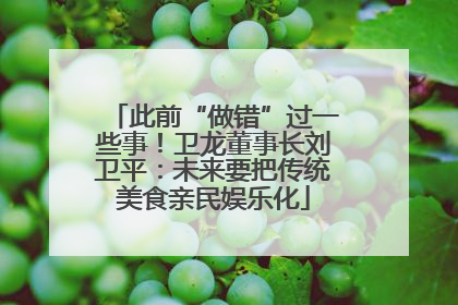 此前“做错”过一些事！卫龙董事长刘卫平：未来要把传统美食亲民娱乐化