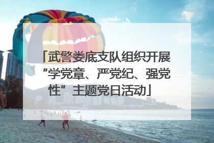武警娄底支队组织开展“学党章、严党纪、强党性”主题党日活动