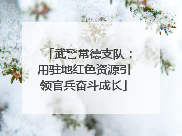 武警常德支队：用驻地红色资源引领官兵奋斗成长
