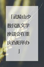武陵山少数民族文学座谈会在重庆酉阳举办
