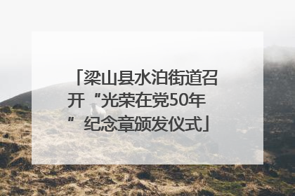 梁山县水泊街道召开“光荣在党50年”纪念章颁发仪式