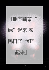 棚室蔬菜“绿”起来 农民日子“红”起来