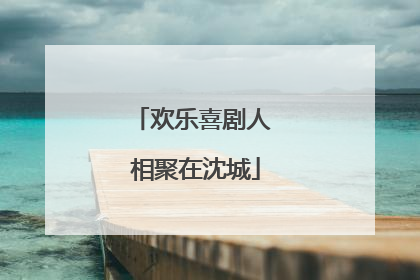 欢乐喜剧人 相聚在沈城
