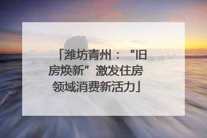 潍坊青州：“旧房焕新”激发住房领域消费新活力
