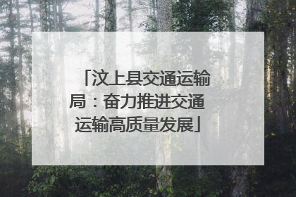 汶上县交通运输局：奋力推进交通运输高质量发展