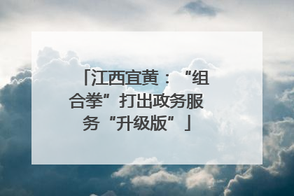江西宜黄：“组合拳”打出政务服务“升级版”