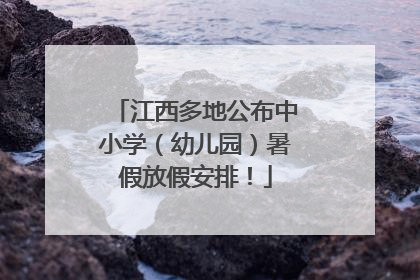 江西多地公布中小学（幼儿园）暑假放假安排！