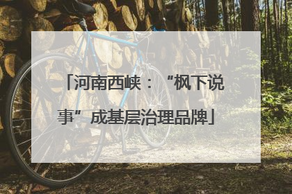 河南西峡：“枫下说事”成基层治理品牌
