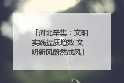 河北辛集：文明实践提质增效 文明新风蔚然成风