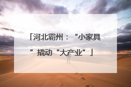 河北霸州：“小家具”撬动“大产业”