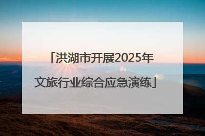 洪湖市开展2025年文旅行业综合应急演练