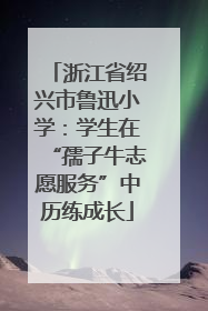 浙江省绍兴市鲁迅小学：学生在“孺子牛志愿服务”中历练成长