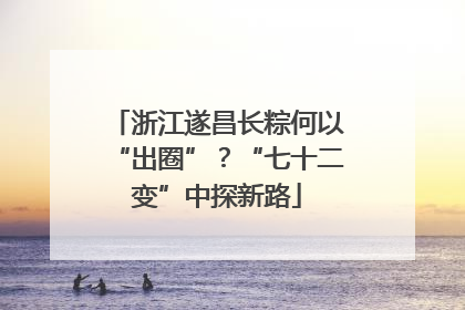 浙江遂昌长粽何以“出圈”？“七十二变”中探新路