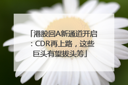 港股回A新通道开启：CDR再上路，这些巨头有望拔头筹
