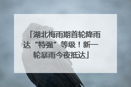 湖北梅雨期首轮降雨达“特强”等级！新一轮暴雨今夜抵达