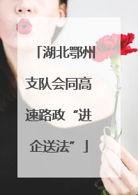 湖北鄂州支队会同高速路政“进企送法”