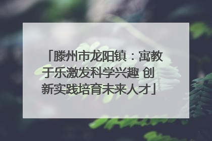 滕州市龙阳镇：寓教于乐激发科学兴趣 创新实践培育未来人才