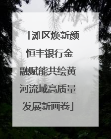 滩区焕新颜 恒丰银行金融赋能共绘黄河流域高质量发展新画卷