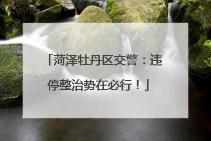 菏泽牡丹区交警：违停整治势在必行！