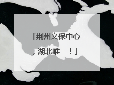 荆州文保中心，湖北唯一！