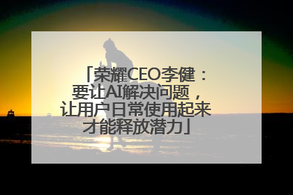 荣耀CEO李健：要让AI解决问题，让用户日常使用起来才能释放潜力