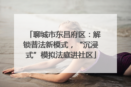 聊城市东昌府区：解锁普法新模式，“沉浸式”模拟法庭进社区