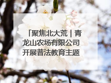 聚焦北大荒｜青龙山农场有限公司开展普法教育主题党日活动