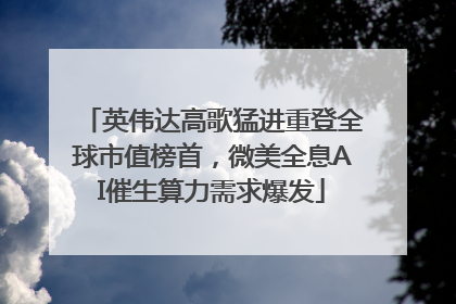 英伟达高歌猛进重登全球市值榜首，微美全息AI催生算力需求爆发