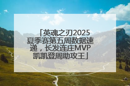 英魂之刃2025夏季赛第五周数据速递，长发连庄MVP凯凯登周助攻王