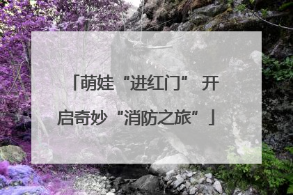 萌娃“进红门” 开启奇妙“消防之旅”