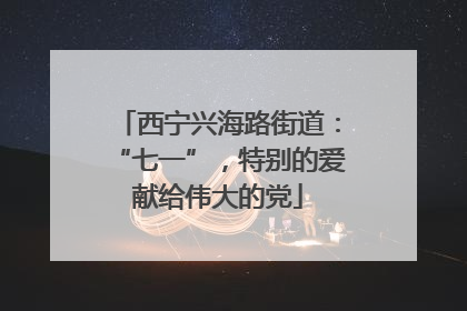 西宁兴海路街道：“七一”，特别的爱献给伟大的党