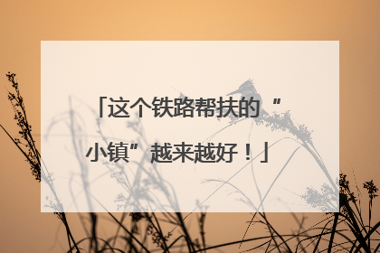 这个铁路帮扶的“小镇”越来越好！