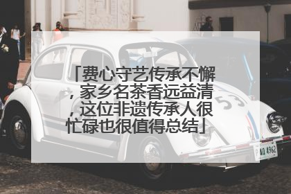 费心守艺传承不懈，家乡名茶香远益清，这位非遗传承人很忙碌也很值得总结