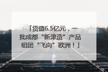 货值6.5亿元，一批成都“新津造”产品组团“飞向”欧洲！