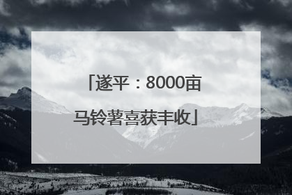 遂平：8000亩马铃薯喜获丰收